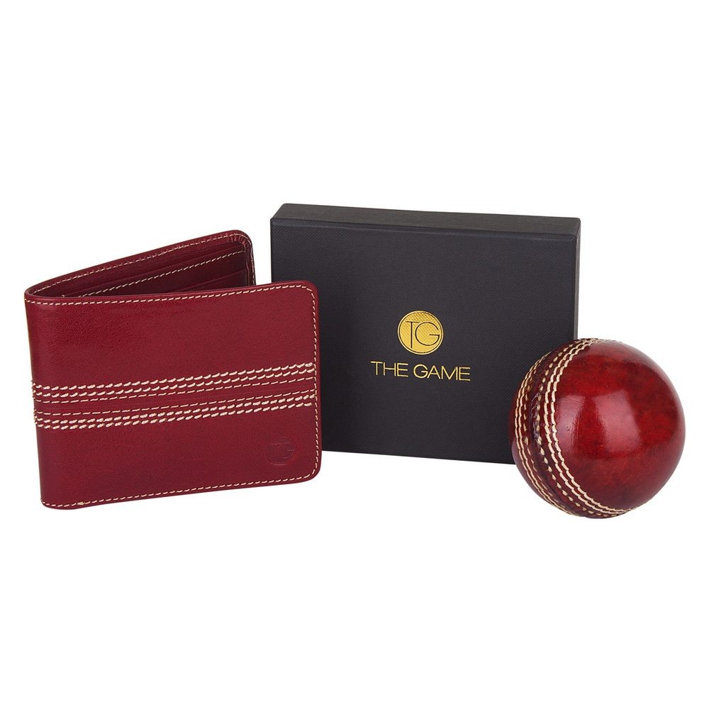 The Game The Opener Leather Bifold Wallet Cherry