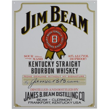 Tin Sign - Jim Beam White Label