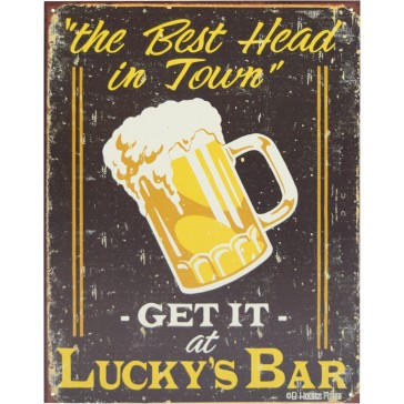 Tin Sign - Moore Lucky's Bar