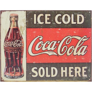 Tin Sign - Ice Cold Coca Cola Served Here