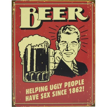 Tin Sign - Beer Ugly People