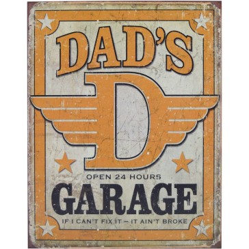 Tin Sign - Dad's Garage