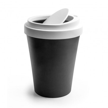 Qualy Coffee Waste Bin - 34cm - Black