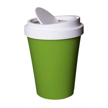 Qualy Coffee Cup Shaped Waste Bin - 34cm - Green
