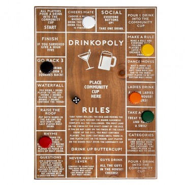 Drinkopoly Wooden Game