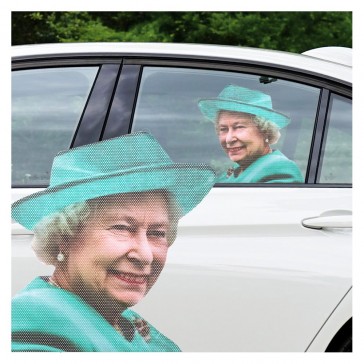 Ride with The Queen Car Window Sticker