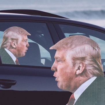 Ride with Trump Car Window Sticker