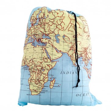 World Map Travel Laundry Bag