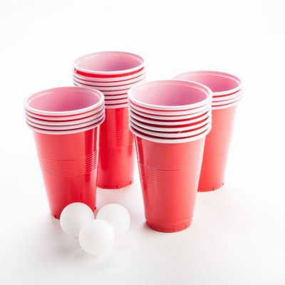 Beer Pong Set - 24 Cups, 24 Balls