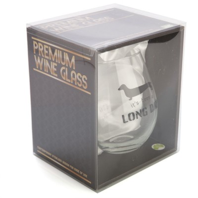It's Been a Long Day Dachshund Stemless Wine Glass 