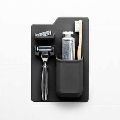 Tooletries Toothbrush and Razor Holder Charcoal